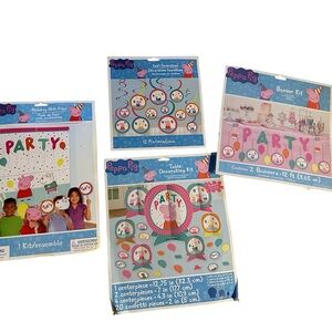 Peppa Pig Party Decoration Set - Pink and Blue
